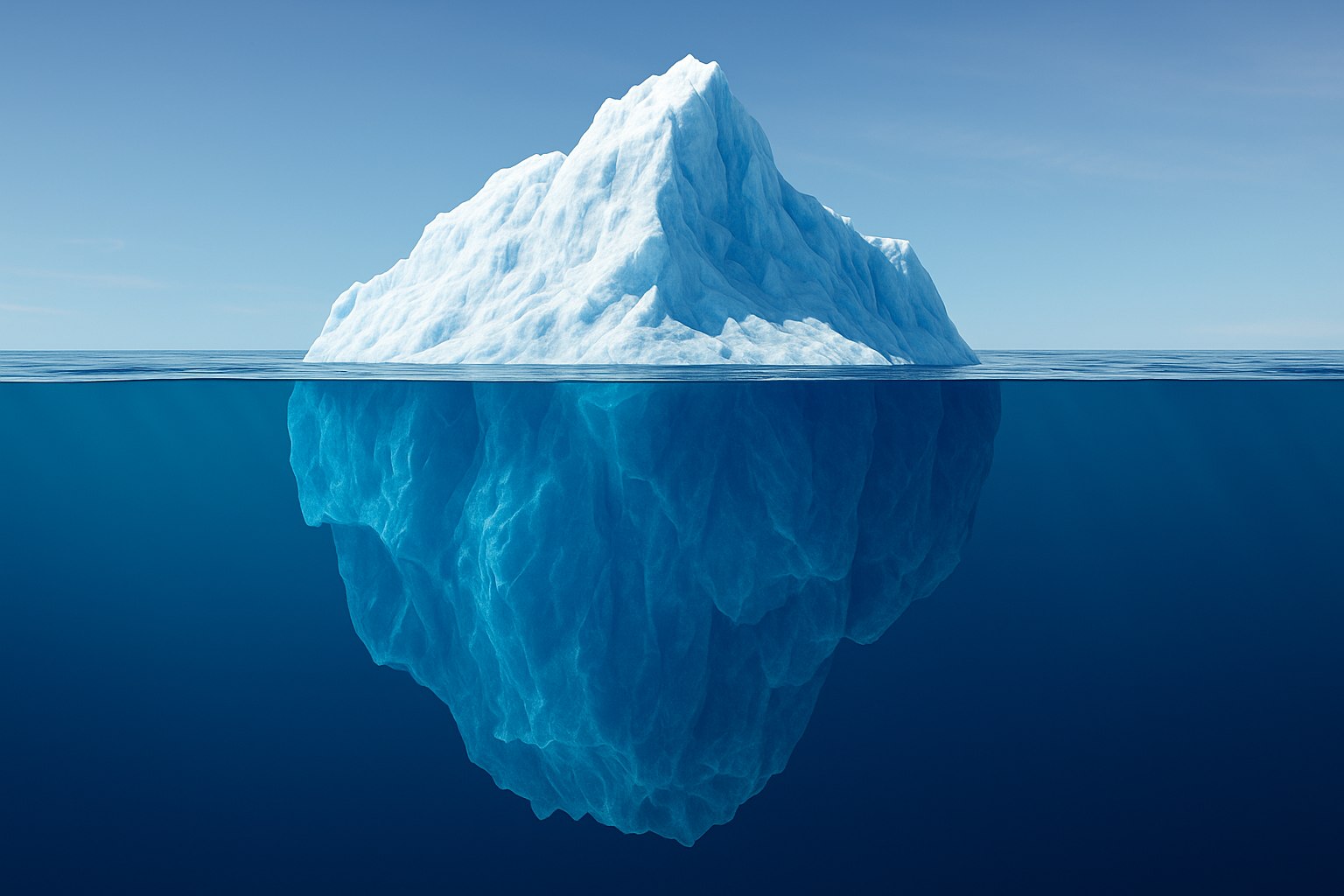 Fotorealistischer Eisberg – sichtbar über und unter Wasser (Einzel-Settings)